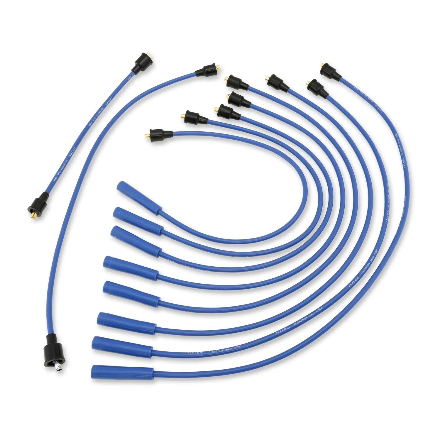 Spark Plug Wire Set Universal 8mm Silicone 5000 ohm_ft Hi Energy Blue 64671